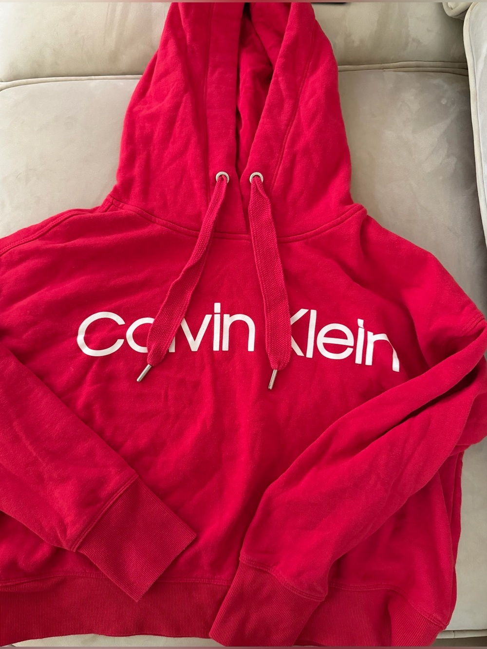 Calvin Klein Bright Red Performance Hoodie
